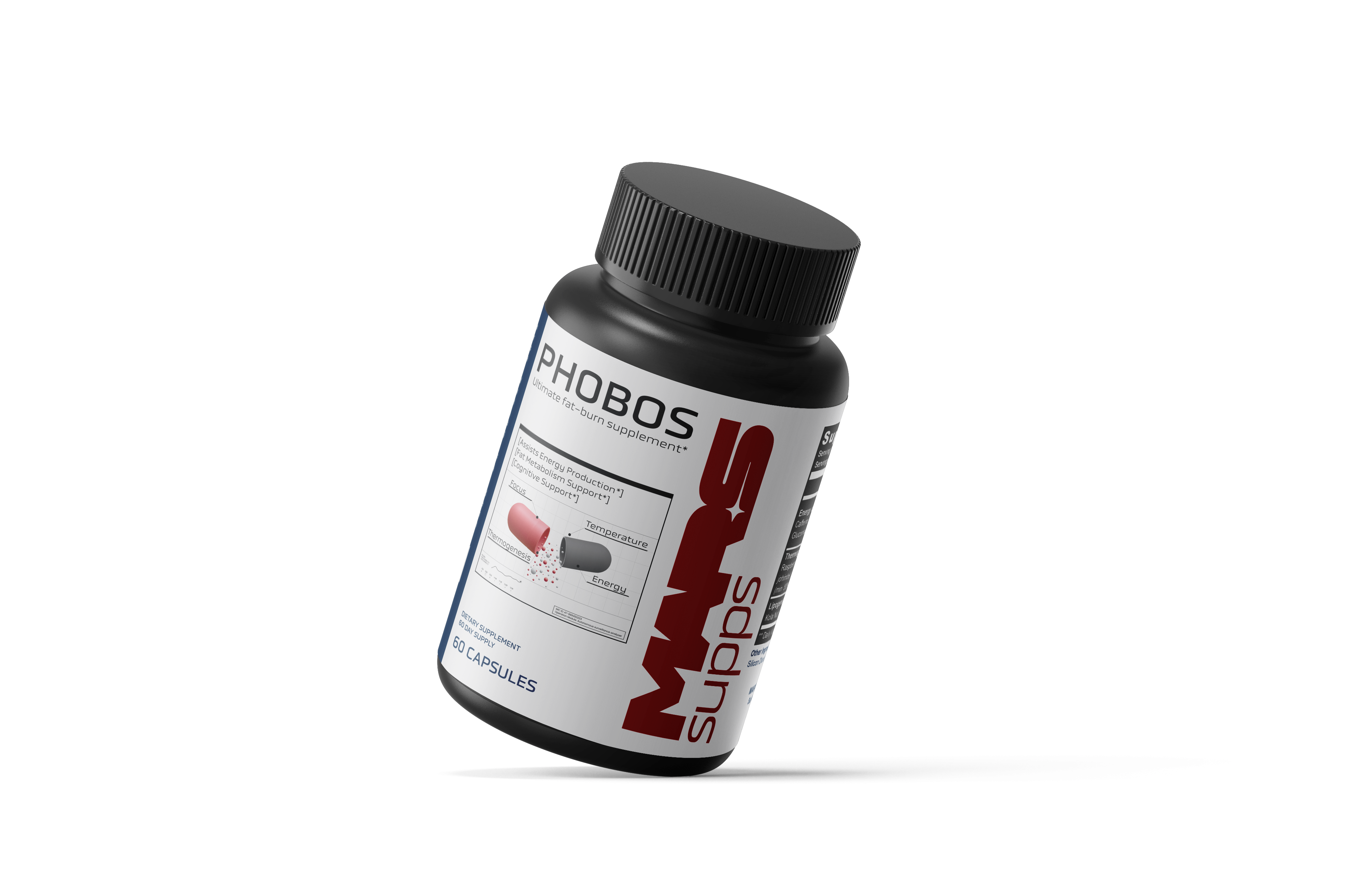 Phobos thermogenic capsules, front view
