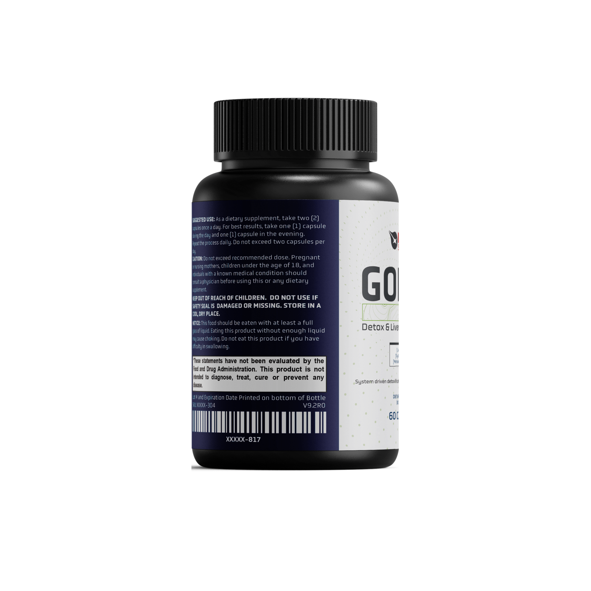 Mars Supps Golith capsules, angled view