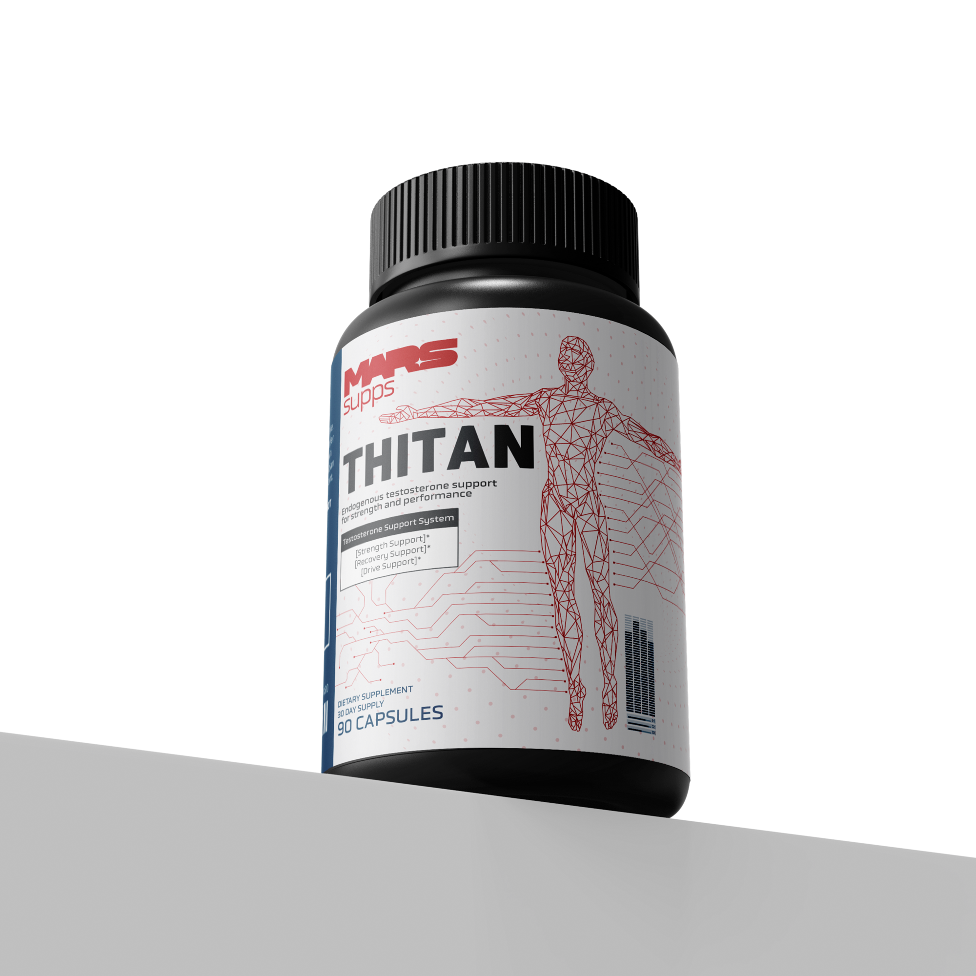 Thitan testosterone support capsules, detail view