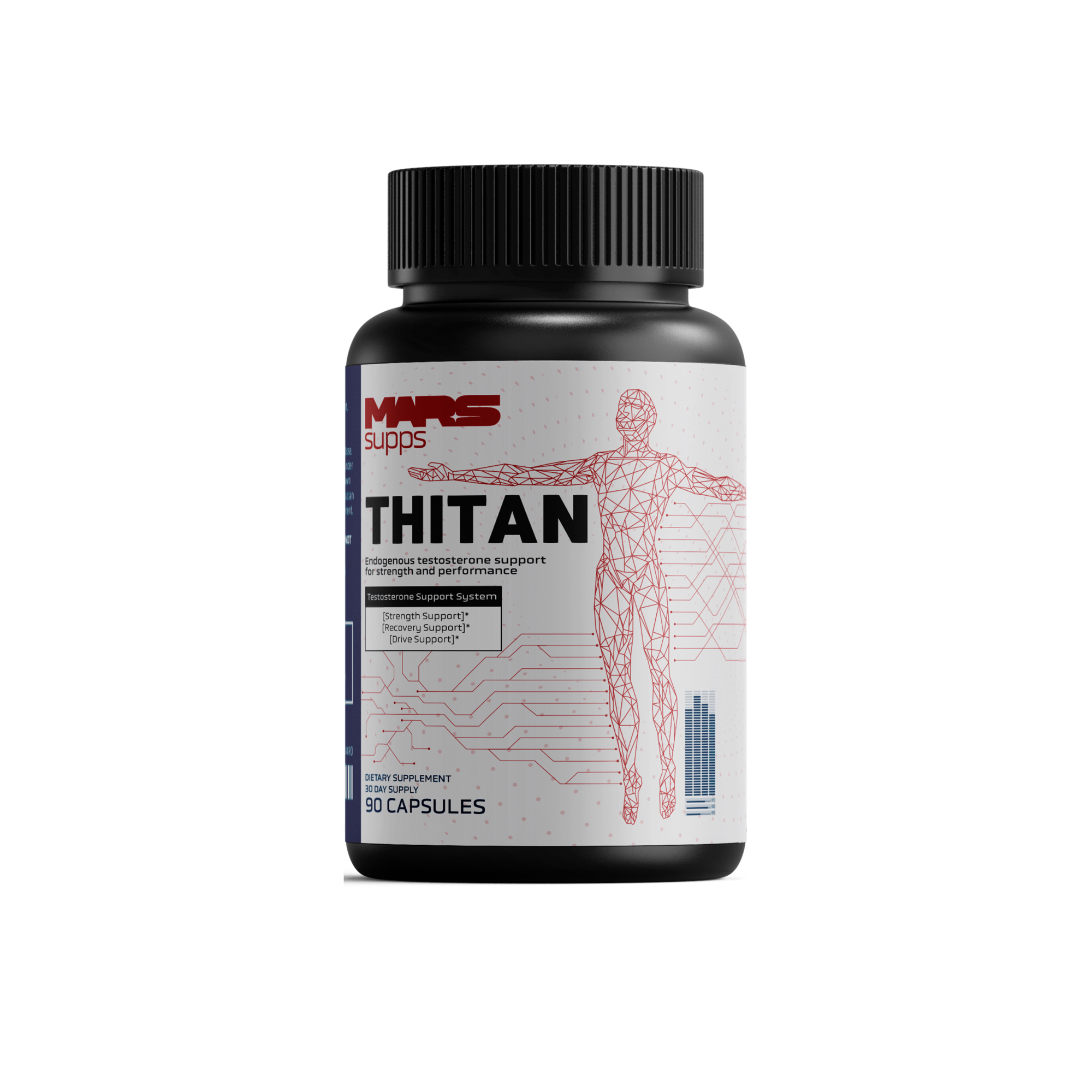 Thitan testosterone support capsules, front view
