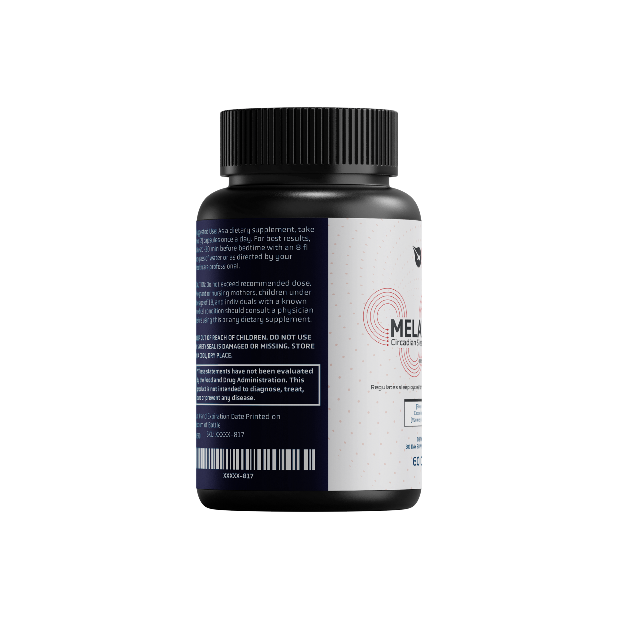 Mars Supps Melaton Lab capsules, back label view
