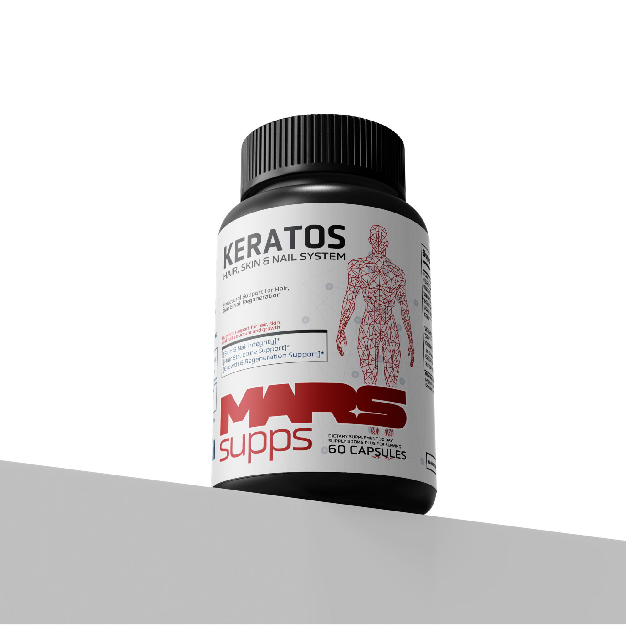 Keratos hair, skin & nail capsules, detail view