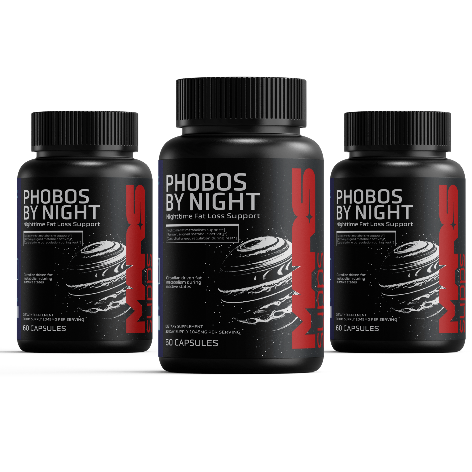 Phobos By Night capsules, side view