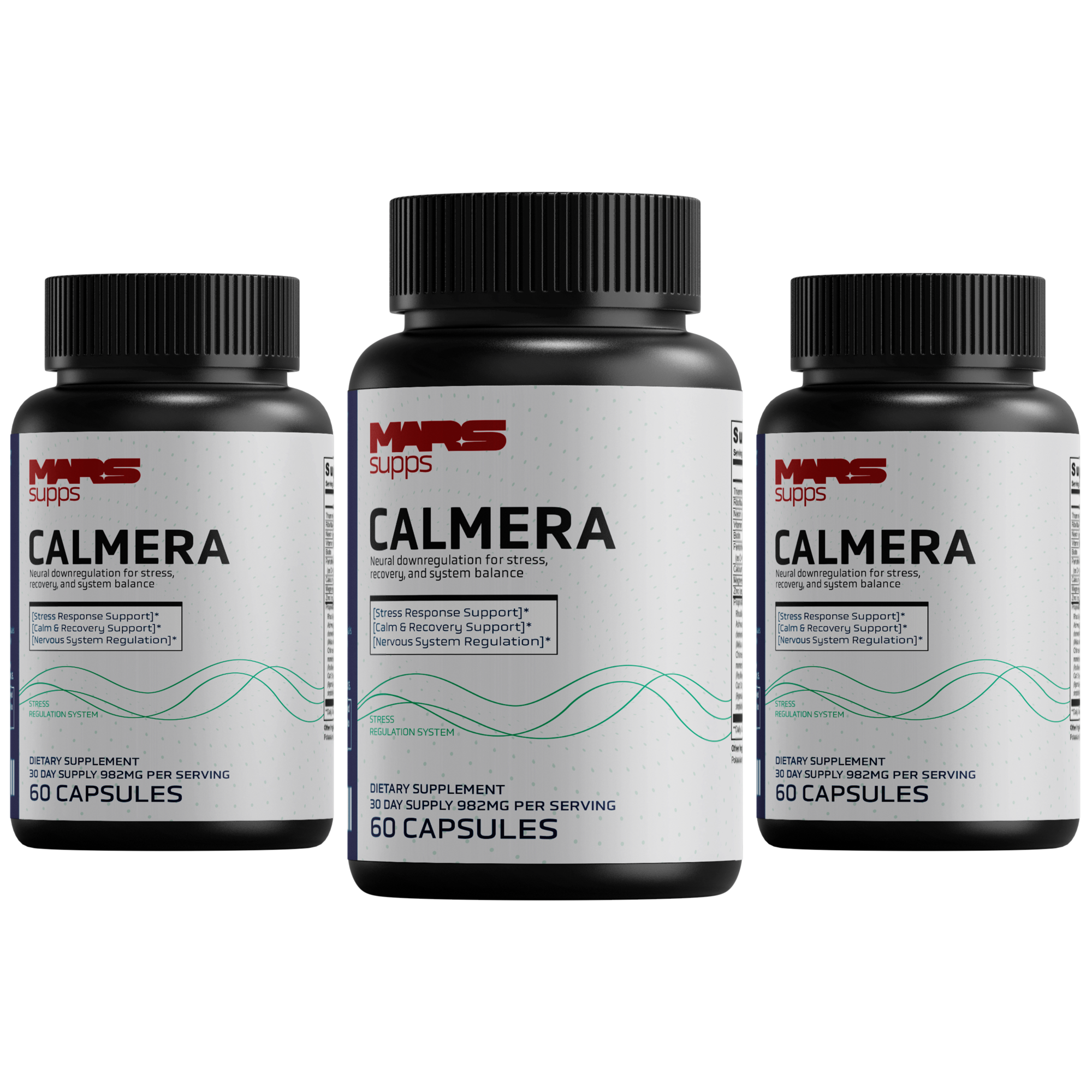 Mars Supps Calmera capsules, side view