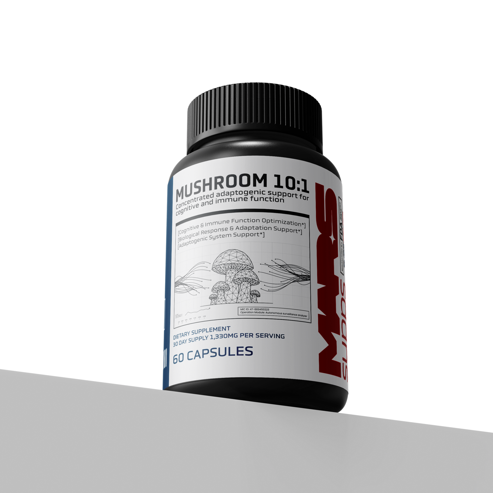 Mushroom 10:1 capsules, detail view